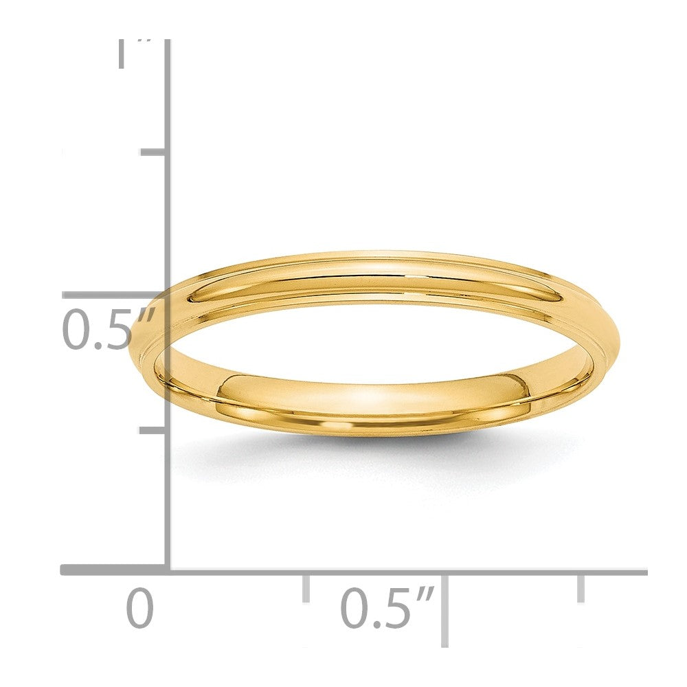Half Round with Edge Wedding Band - WBC