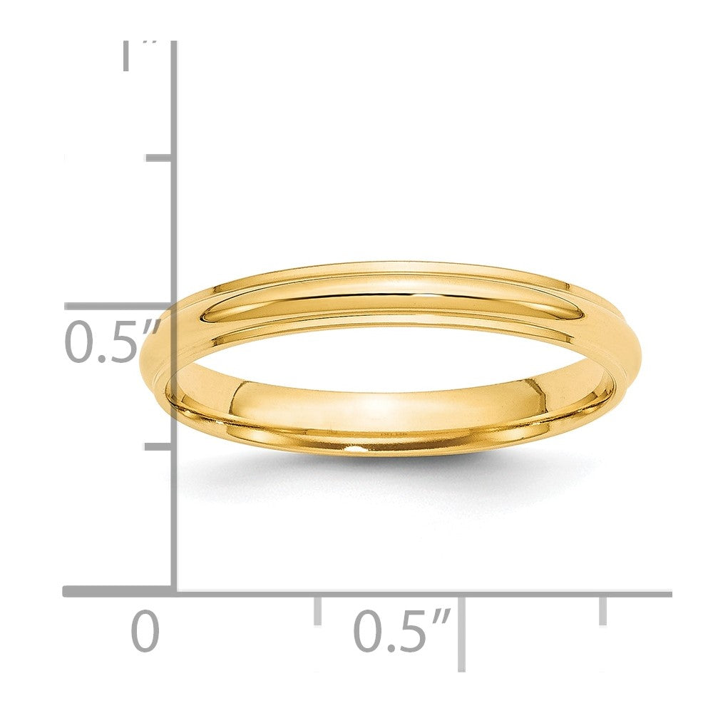 Half Round with Edge Wedding Band - WBC