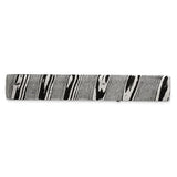 IBGoodman Stainless Steel Black IP-plated with Damascus Steel Tie Bar