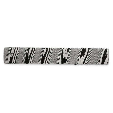 IBGoodman Stainless Steel Black IP-plated with Damascus Steel Tie Bar