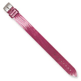 Moog Dark Pink Lizard Texture Patent Finish Calf Leather Watch Band