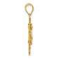 Polished and Textured Cara Vaca Crucifix Pendant - WBC