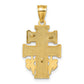 Polished and Textured Cara Vaca Crucifix Pendant - WBC