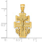 Polished and Textured Cara Vaca Crucifix Pendant - WBC