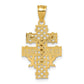 Polished Diamond-cut Cara Vaca Crucifix Pendant - WBC