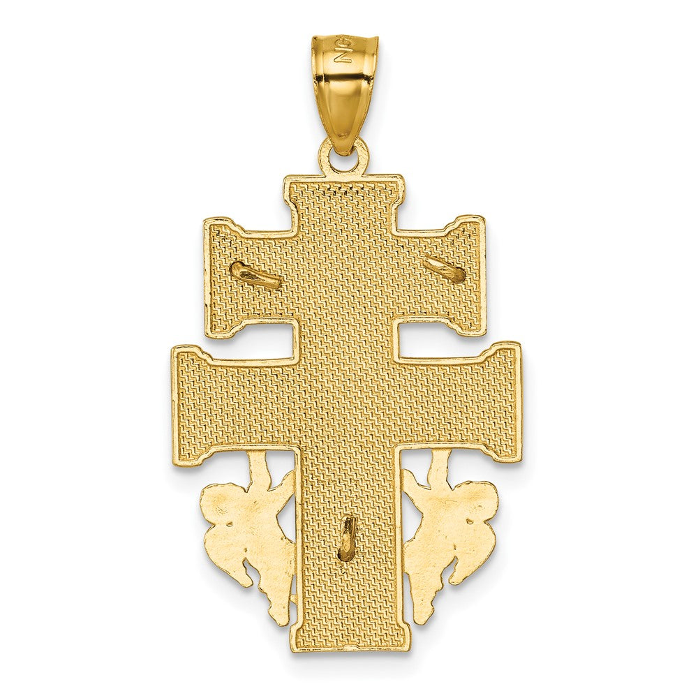 Polished and Textured Cara Vaca Crucifix Pendant - WBC