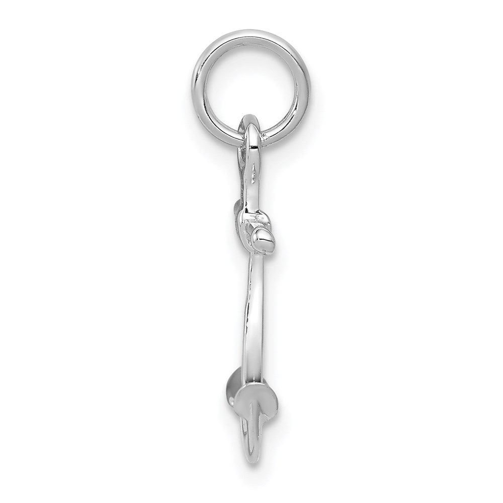 Solid Polished 3-D Anchor Charm - WBC