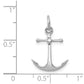 Solid Polished 3-D Anchor Charm - WBC