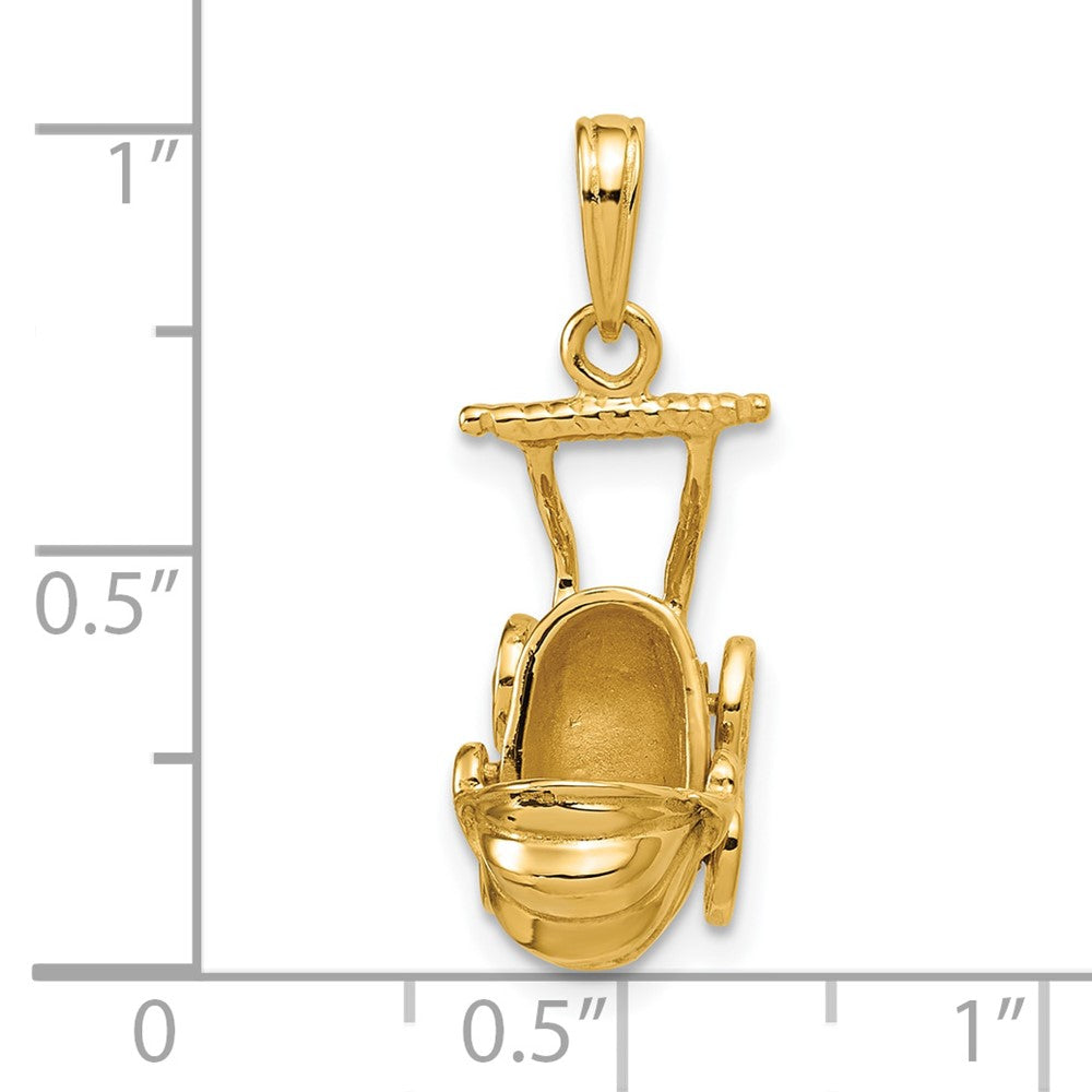 3-D Baby Carriage Charm - WBC