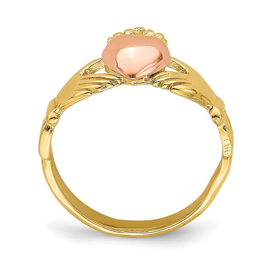Two-tone Claddagh Baby / Childs Ring - WBC