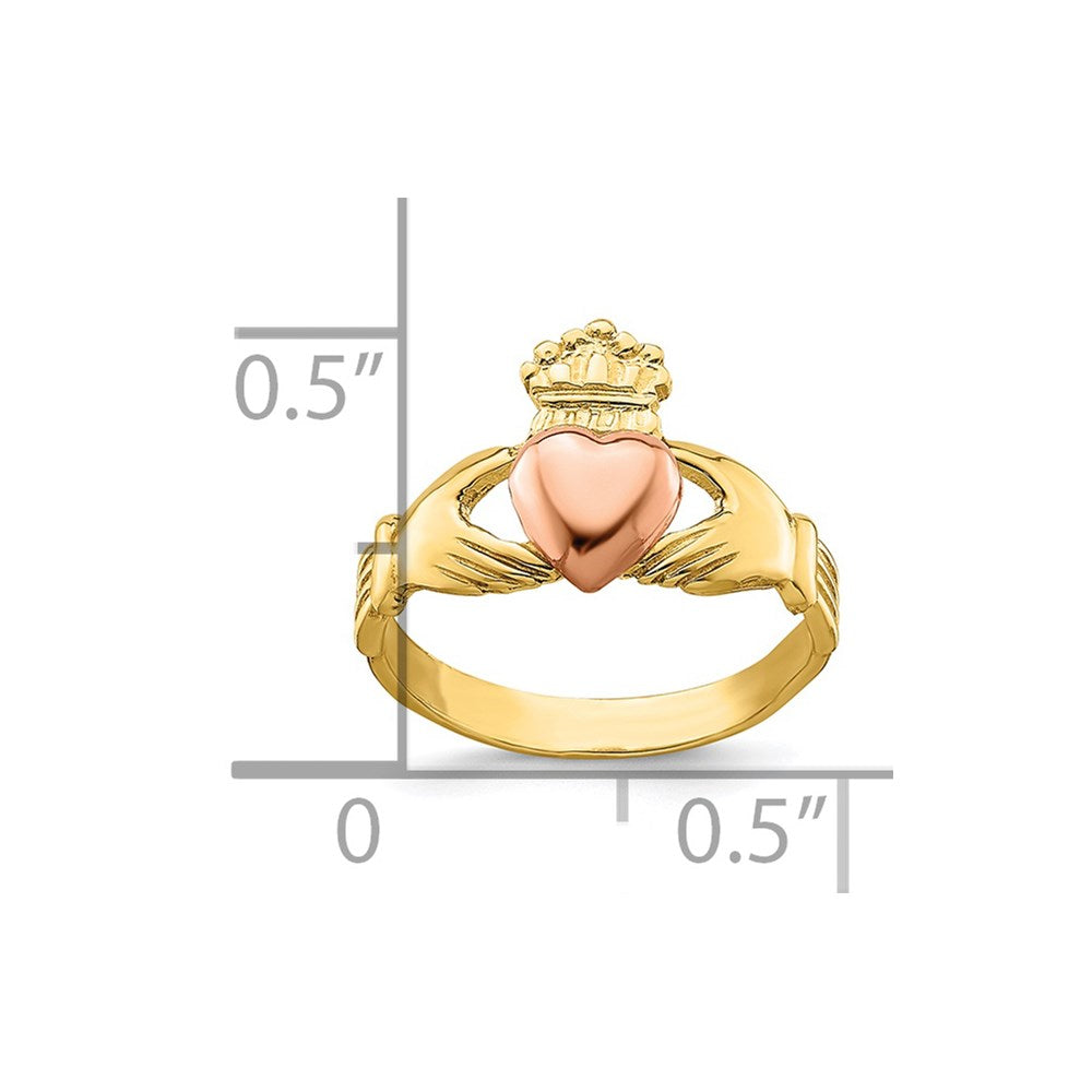 Two-tone Claddagh Baby / Childs Ring - WBC