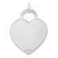 Polished Engravable Heart Disc Pendant - WBC