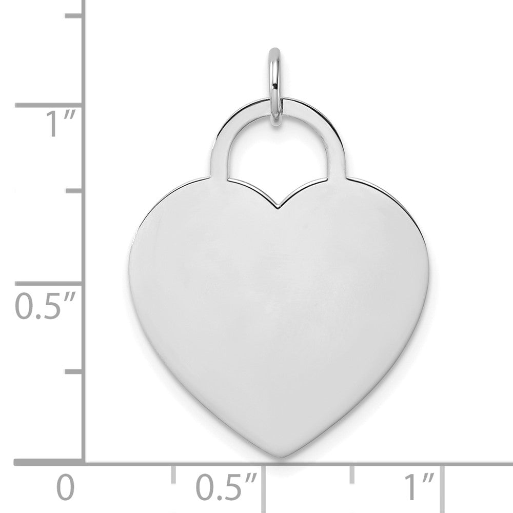 Polished Engravable Heart Disc Pendant - WBC