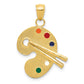 Multi-color Enameled Artist Palette Charm - WBC
