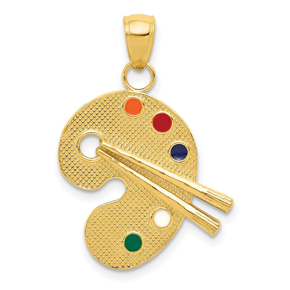 Multi-color Enameled Artist Palette Charm - WBC