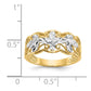 Rhodium Diamond-cut Wave Ring - WBC