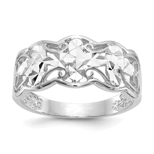 Diamond-cut Wave Ring - WBC