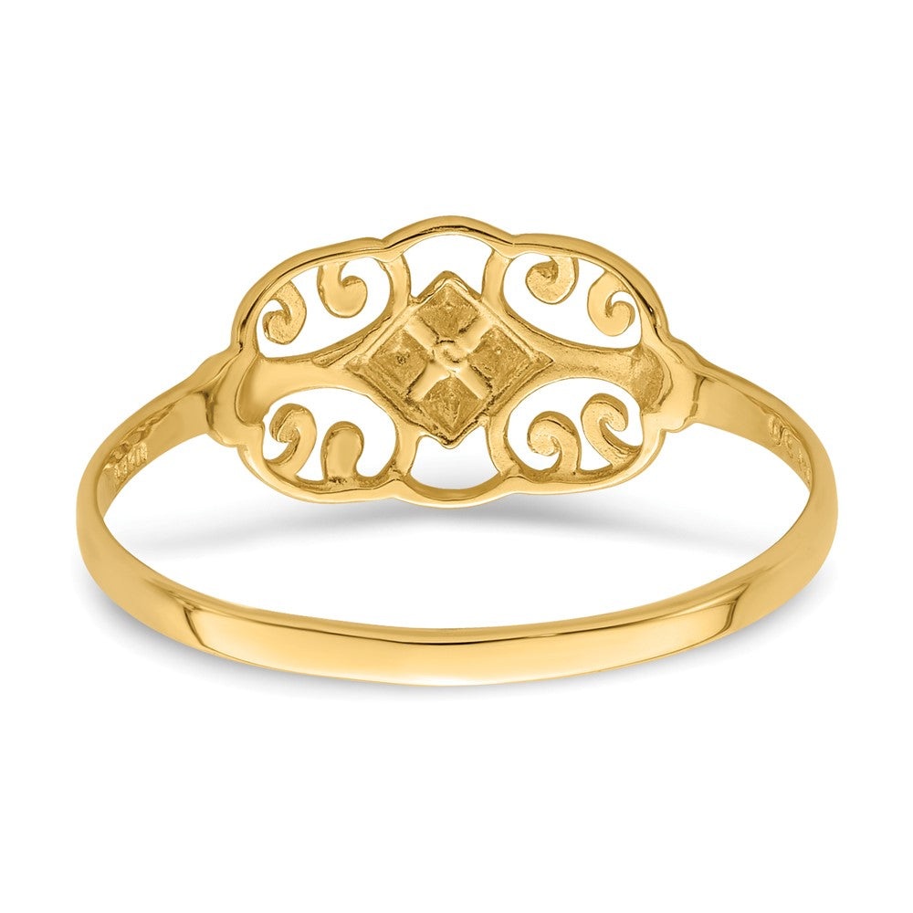 and Rhodium Filigree Ring - WBC