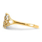 and Rhodium Diamond-cut Butterfly Ring - WBC