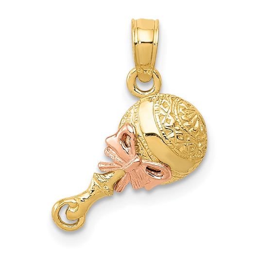 Two-tone Baby Rattle Pendant - WBC