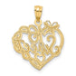 and Rhodium SWEET 16 Pendant - WBC