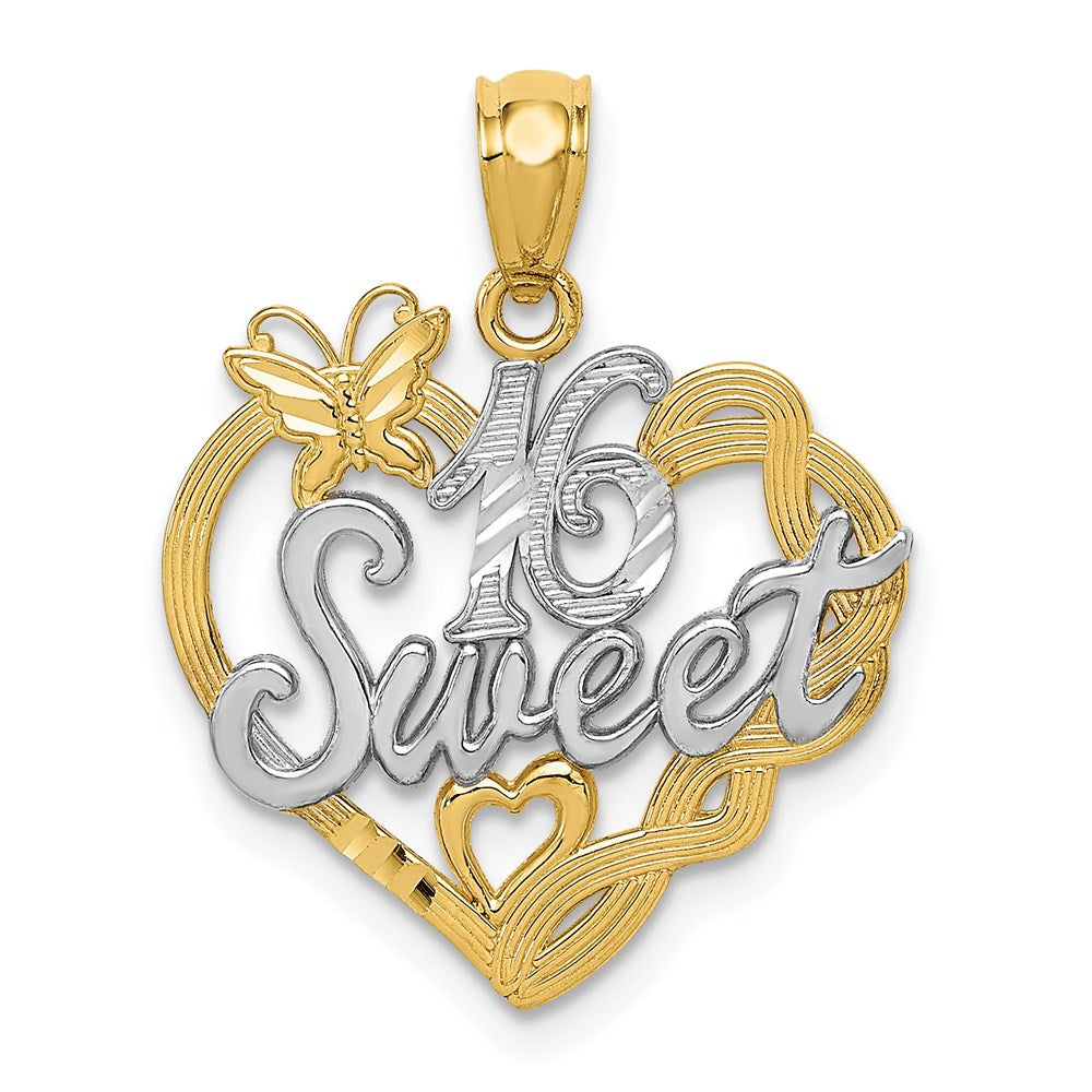 and Rhodium SWEET 16 Pendant - WBC
