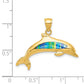 Lab Created Opal Dolphin Pendant - WBC