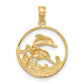 Double Dolphin Circle Pendant - WBC
