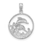 Double Dolphin Circle Pendant - WBC