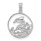 Double Dolphin Circle Pendant - WBC