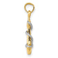 Two-Tone 3-D Anchor with Rope Pendant - WBC