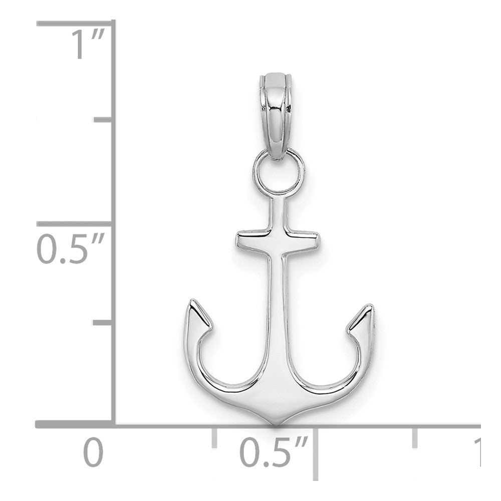 2-D Polished Anchor Charm - WBC