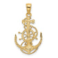Medium Anchor with Rope and Ships Wheel Pendant - WBC
