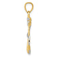 and Rhodium Anchor with Rope Pendant - WBC