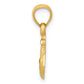 Satin Diamond-cut Anchor Pendant - WBC
