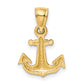 Satin Diamond-cut Anchor Pendant - WBC