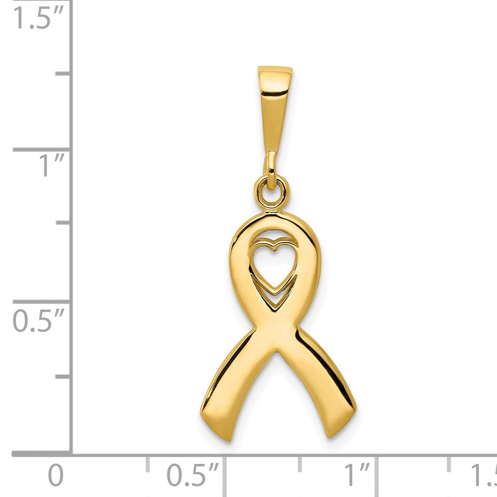 Heart In Awareness Ribbon Pendant - WBC