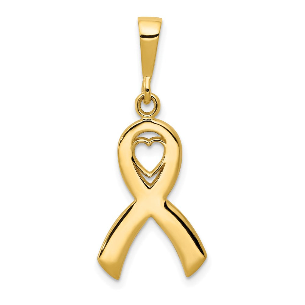 Heart In Awareness Ribbon Pendant - WBC