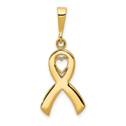 Heart In Awareness Ribbon Pendant - WBC