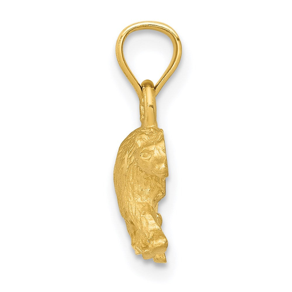 Satin Diamond-cut Bear Pendant - WBC