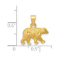 Satin Diamond-cut Bear Pendant - WBC
