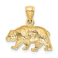 Satin Diamond-cut Bear Pendant - WBC