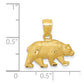 Satin Diamond-cut Bear Pendant - WBC