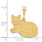 Textured Russian Blue Cat Pendant - WBC