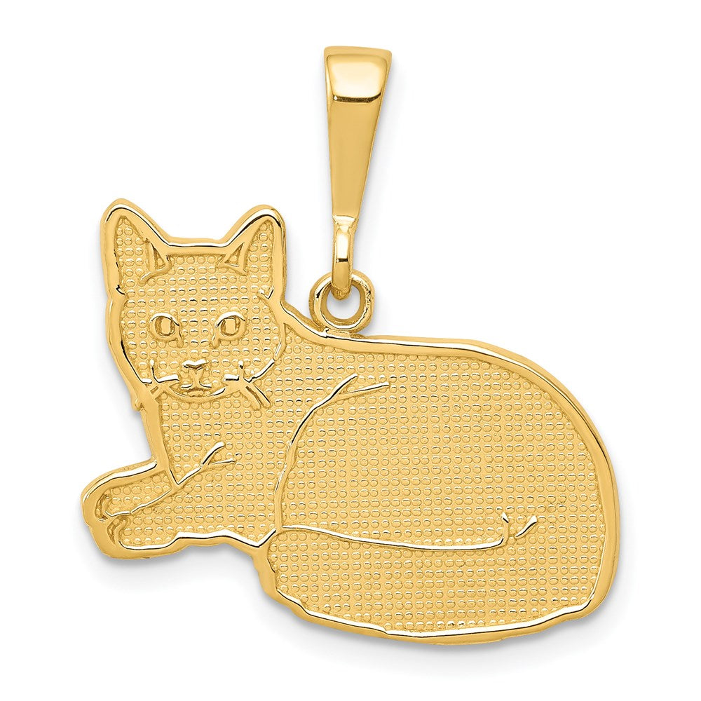Textured Russian Blue Cat Pendant - WBC