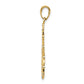 and Rhodium Diamond-cut Flower Pendant - WBC