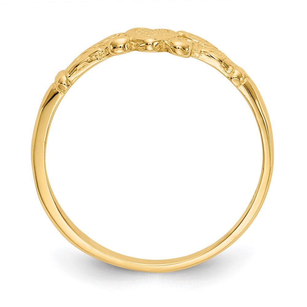Textured Mini Heart Baby / Childs Ring - WBC