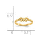 Textured Mini Heart Baby / Childs Ring - WBC