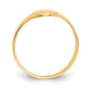 Closed Back Baby Oval Signet Ring - WBC
