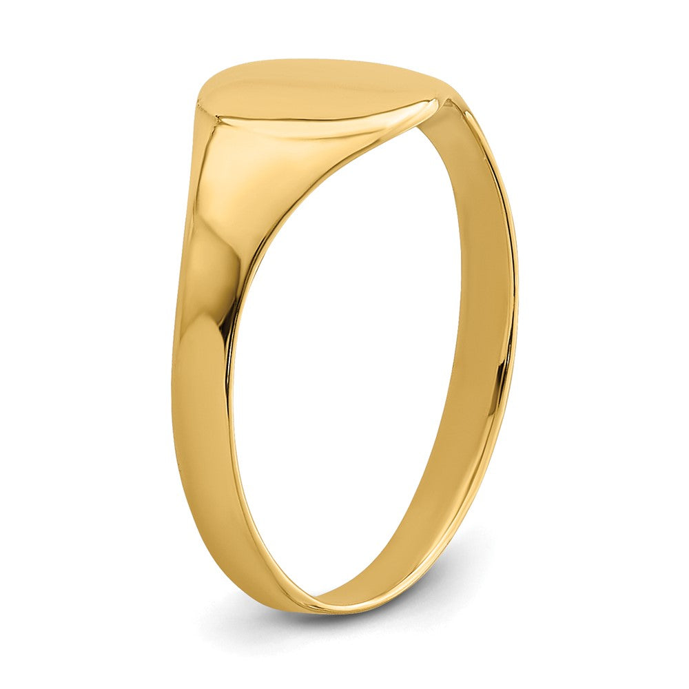 Closed Back Baby Oval Signet Ring - WBC